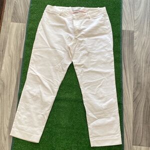 GAP Slim Crop Pants Women’s Size 6 White Ankle Length Stretch Classic Fit